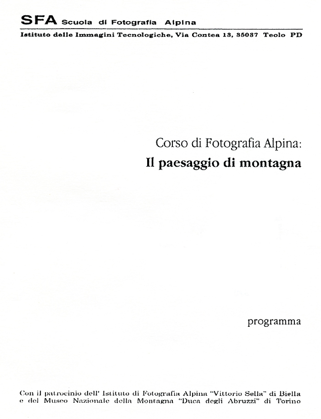 Scuola di fotografia alpina
