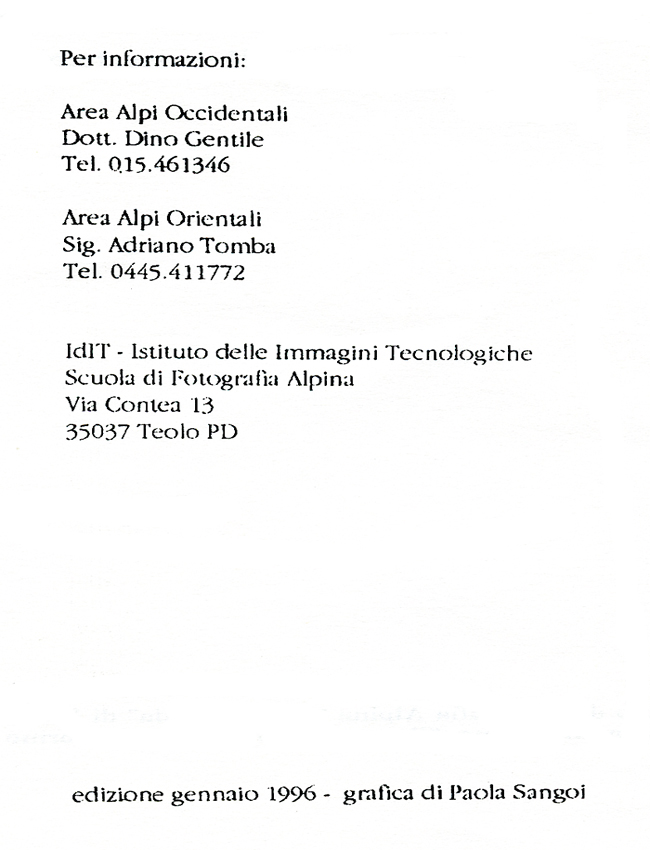 Scuola di fotografia alpina