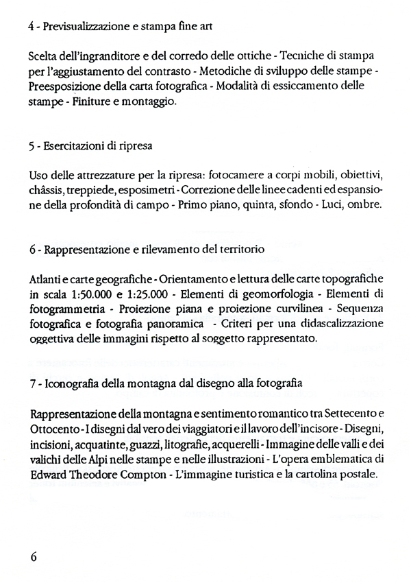 Scuola di fotografia alpina