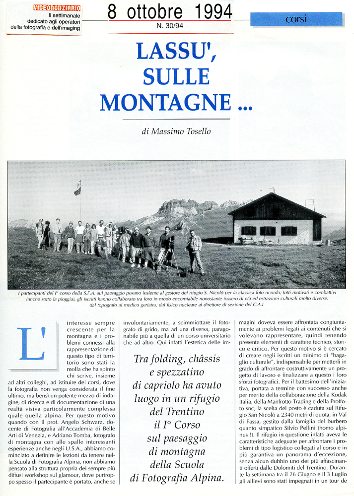 Scuola di fotografia alpina