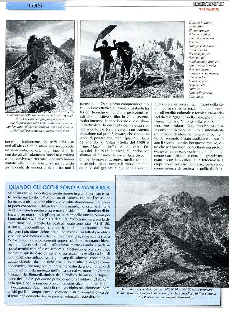 Scuola di fotografia alpina