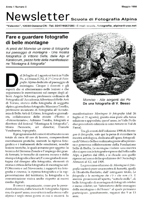 Scuola di fotografia alpina