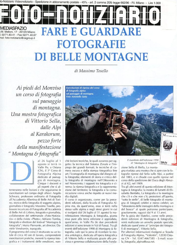 Scuola di fotografia alpina